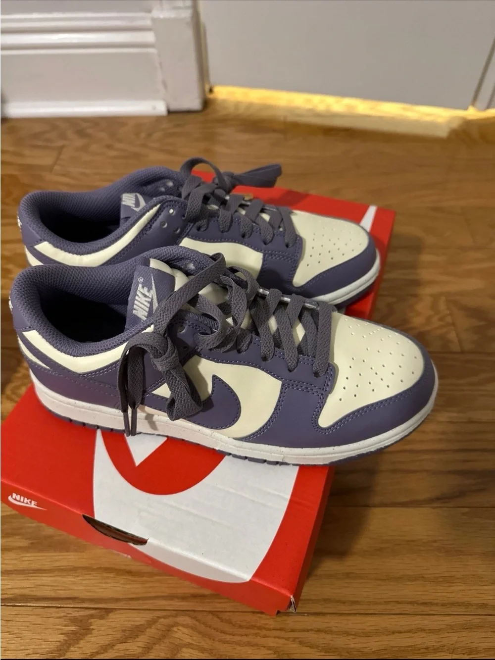 Nike Dunk Low — Purple & Cream Women's Sneakers